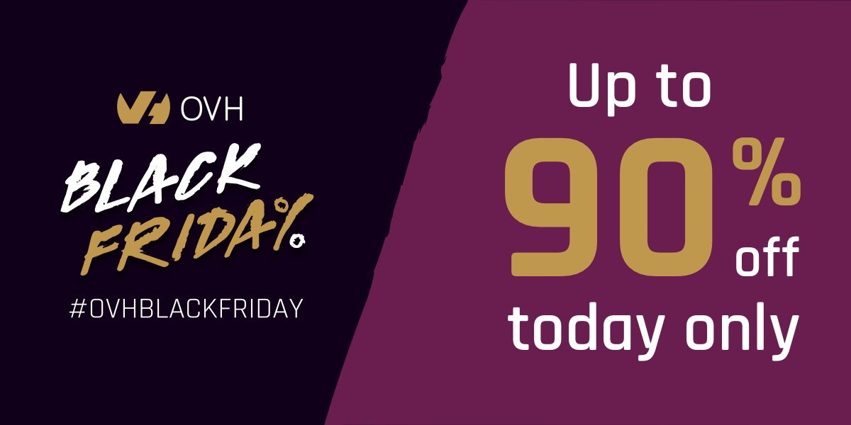 [Flash Sale] OVH Black Friday, Discount Up to ninety%, .COM Domain For Purely $0.99