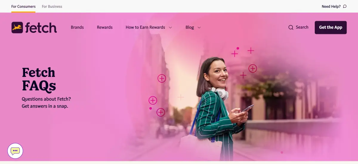 Screenshot of Fetch's own page with the sentence outlined: A minimum of 3,000 points are needed to redeem most rewards