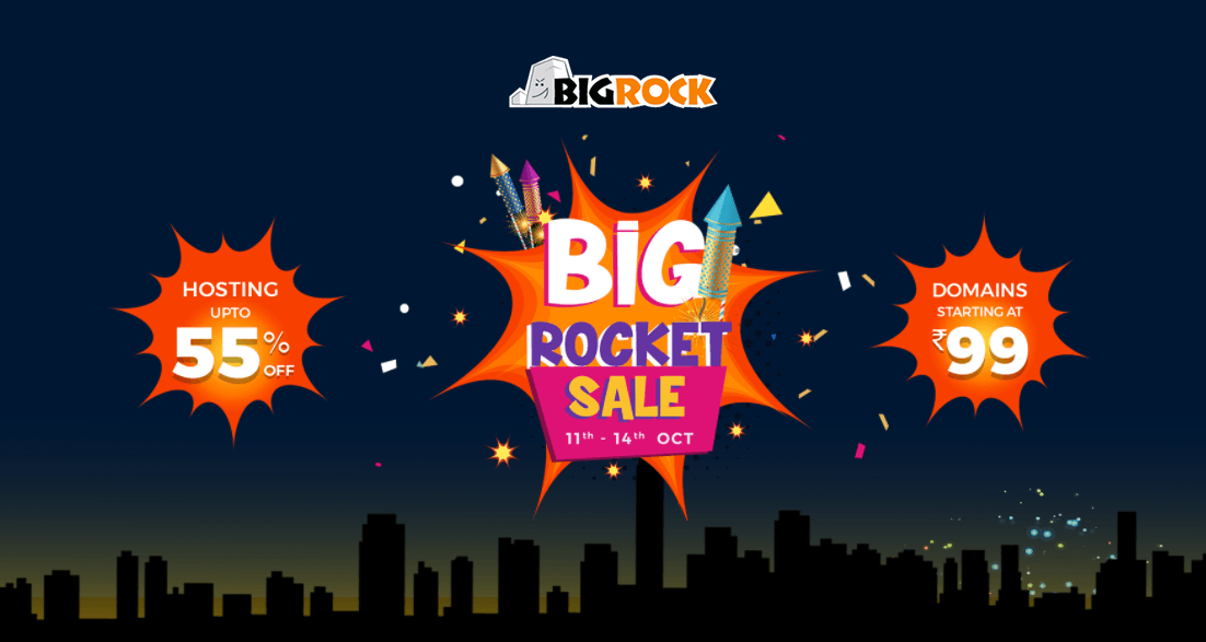BigRock Diwali Exclusive – Up to fifty five% OFF on Hosting, Domain From Rs ninety nine ($1.5) Merely