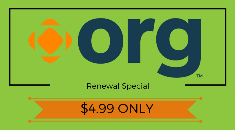Renew Your .ORG Domain For Purely $4.ninety nine at Name.com